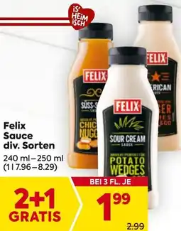 Billa Felix Sauce div. Sorten Angebot