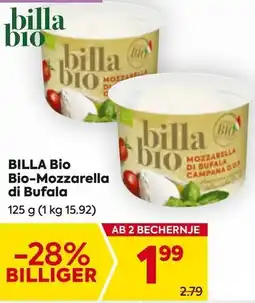 Billa BILLA Bio Bio-Mozzarella di Bufala Angebot