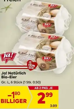 Billa Ja! Natürlich Bio-Eier Angebot
