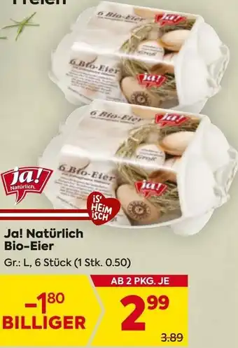 Billa Ja! Natürlich Bio-Eier Angebot