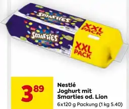 Billa Nestlé Joghurt mit Smarties od. Lion Angebot