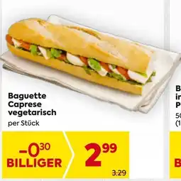 Billa Baguette Caprese vegetarisch Angebot