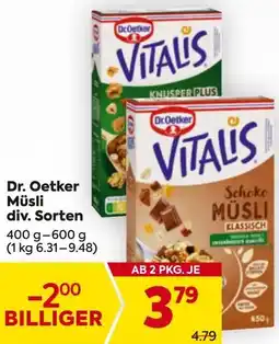 Billa Dr. Oetker Müsli Angebot
