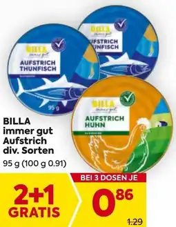 Billa BILLA immer gut Aufstrich div. Sorten Angebot