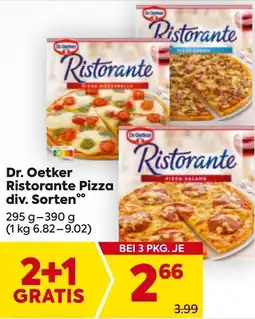 Billa Dr. Oetker Ristorante Pizza div. Sorten Angebot