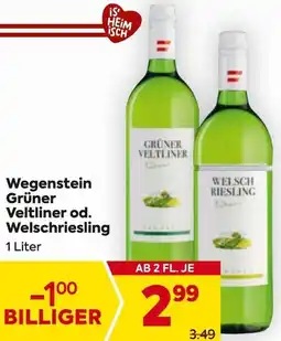 Billa Wegenstein Grüner Veltliner od. Welschriesling Angebot