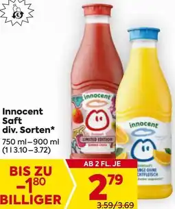 Billa Innocent Saft div. Sorten Angebot