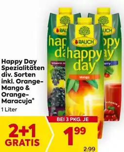 Billa Happy Day Spezialitäten div. Sorten inkl. Orange- Mango & Orange- Maracuja Angebot