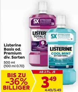 Billa Listerine Basis od. Premium div. Sorten Angebot