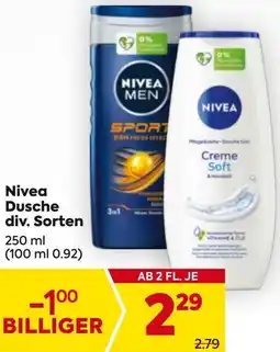 Billa Nivea Dusche div. Sorten Angebot