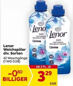 Billa Lenor Weichspüler div. Sorten Angebot