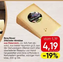 Spar Berg Bauer Zillertaler Almkäse Angebot