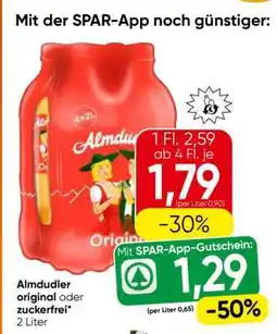 Spar Almdudler Original oder Zuckerfrei Angebot