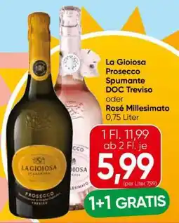 Spar La Gioiosa Prosecco Spumante DOC Treviso oder Rose Millesimato Angebot