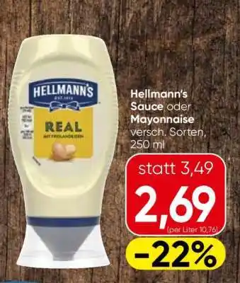 Spar Hellmann's Sauce oder Mayonnaise Angebot