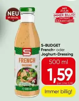 Spar S-BUDGET French- oder Joghurt-Dressing Angebot
