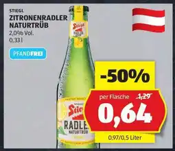 Hofer STIEGL ZITRONENRADLER NATURTRÜB Angebot