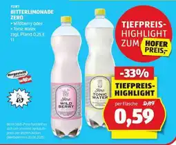Hofer FLIRT BITTERLIMONADE ZERO Angebot