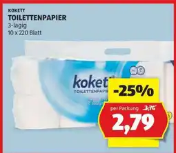 Hofer KOKETT TOILETTENPAPIER Angebot