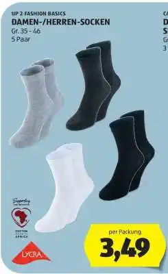Hofer UP 2 FASHION BASICS DAMEN-/HERREN-SOCKEN Angebot