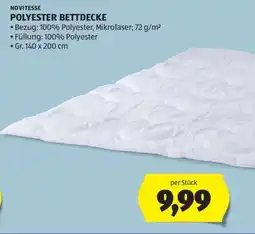 Hofer NOVITESSE POLYESTER BETTDECKE Angebot
