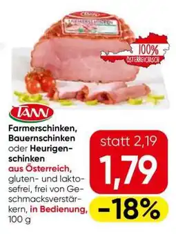 Eurospar Farmerschinken, Bauernschinken oder Heurigenschinken Angebot