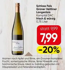 Eurospar Schloss Fels Grüner Veltliner Langenlois Angebot