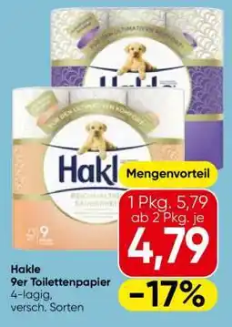 Eurospar Hakle 9er Toilettenpapier Angebot