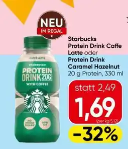Eurospar Starbucks Protein Drink Caffe Latte oder Protein Drink Caramel Hazelnut Angebot