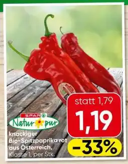 Eurospar knackiger Bio-Spitzpaprika rot aus Österreich Angebot