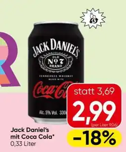 Eurospar Jack Daniel‘s mit Coca-Cola Angebot