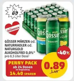 PENNY Gösser märzen od. naturradler od. naturgold alkoholfrei Angebot