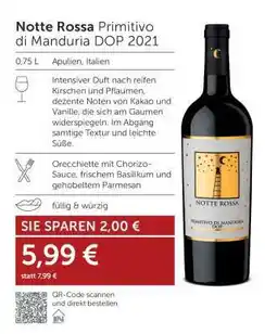 Interspar Notte Rossa Primitivo di Manduria DOP 2021 Angebot