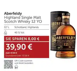 Interspar Aberfeldy Highland Single Malt Scotch Whisky 12 YO Angebot