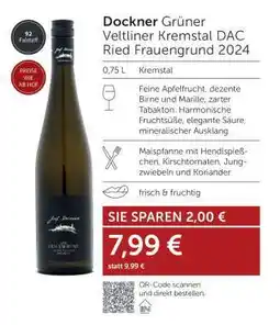 Interspar Dockner Grüner Veltliner Kremstal DAC Ried Frauengrund 2024 Angebot