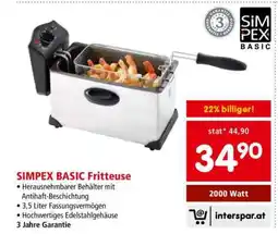 Interspar SIMPEX Basic Fritteuse Angebot