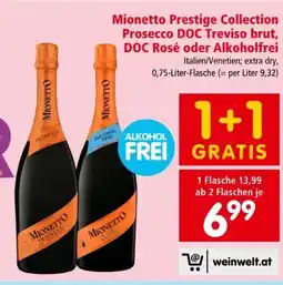Interspar Mionetto Prestige Collection Prosecco Brut Angebot