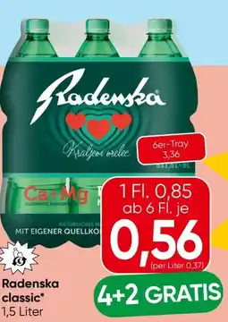 Spar Radenska Mineralwasser Angebot