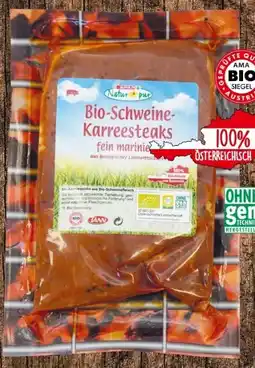 Eurospar Spar Natur pur Bio-Schweine-Karreesteaks mariniert Angebot