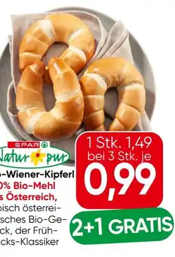 Eurospar Spar Natur pur Bio-Wiener Kipferl Angebot