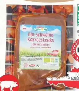 SPAR Gourmet Spar Natur pur Bio-Schweine-Karreesteaks mariniert Angebot