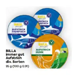 Billa Aufstrich div. Sorten BILLA Angebot