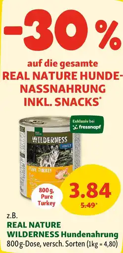 Fressnapf Real nature wilderness hundenahrung Angebot