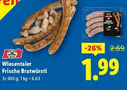 Lidl Wiesentaler Frische Bratwürstl Angebot