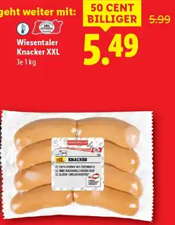 Lidl Wiesentaler Knacker XXL Angebot