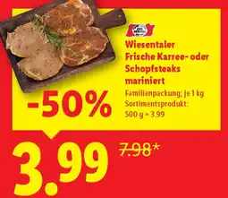Lidl Wiesentaler Frische Karree- oder Schopfsteaks Angebot