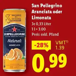Lidl San Pellegrino Aranciata oder Limonata Angebot