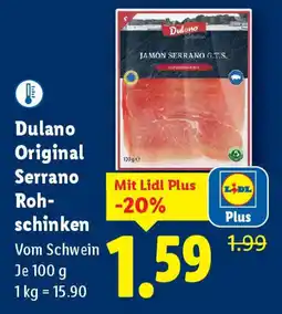 Lidl Dulano Original Serrano Rohschinken Angebot