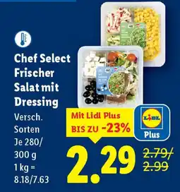 Lidl Chef Select Frischer Salat mit Dressing Angebot