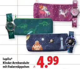Lidl Kinder Armbanduhr mit Federmäppchen Angebot